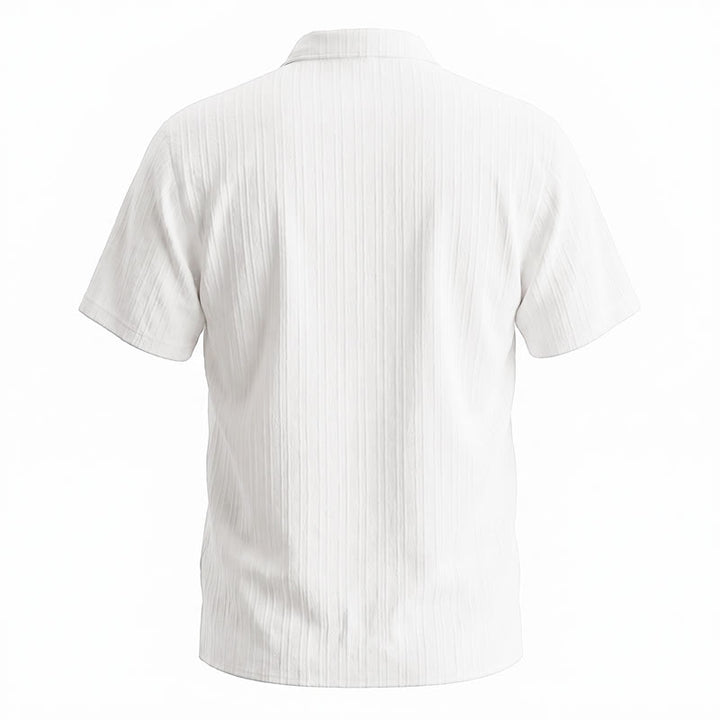 Herren-Freizeithemd aus Baumwoll-Leinen-Jacquard mit Streifenmuster - image 5