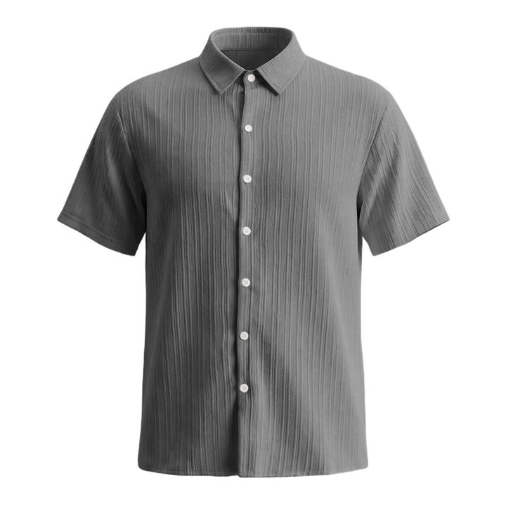 Herren-Freizeithemd aus Baumwoll-Leinen-Jacquard mit Streifenmuster - image 26