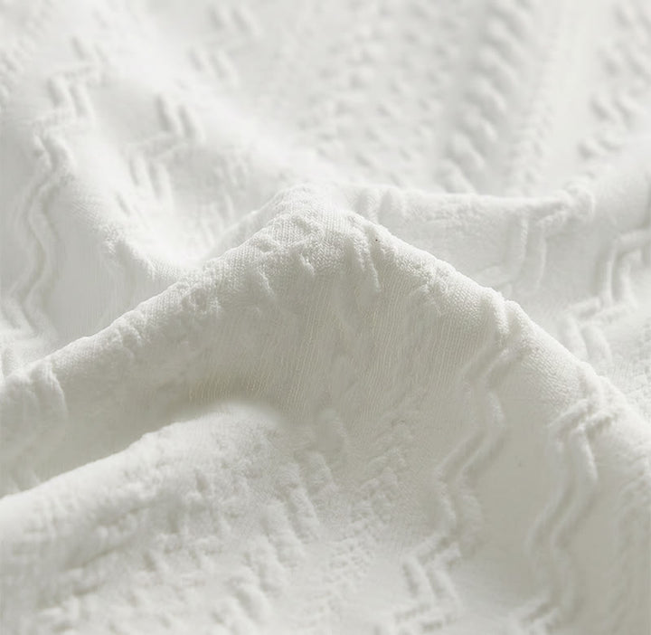 Weißes, strukturiertes Jacquard-Hemd für Resortmode - image 7