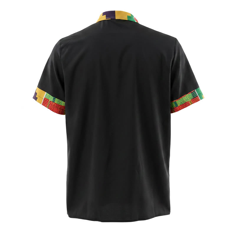 Festivalhemd für Herren mit ethnischem Patchwork-Print - image 8