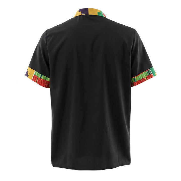 Festivalhemd für Herren mit ethnischem Patchwork-Print - image 8