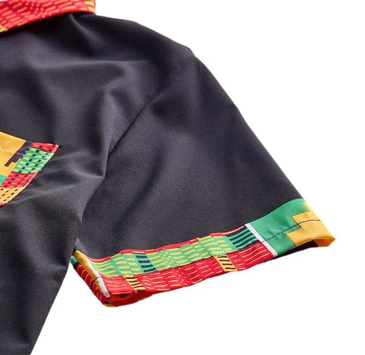 Festivalhemd für Herren mit ethnischem Patchwork-Print - image 14