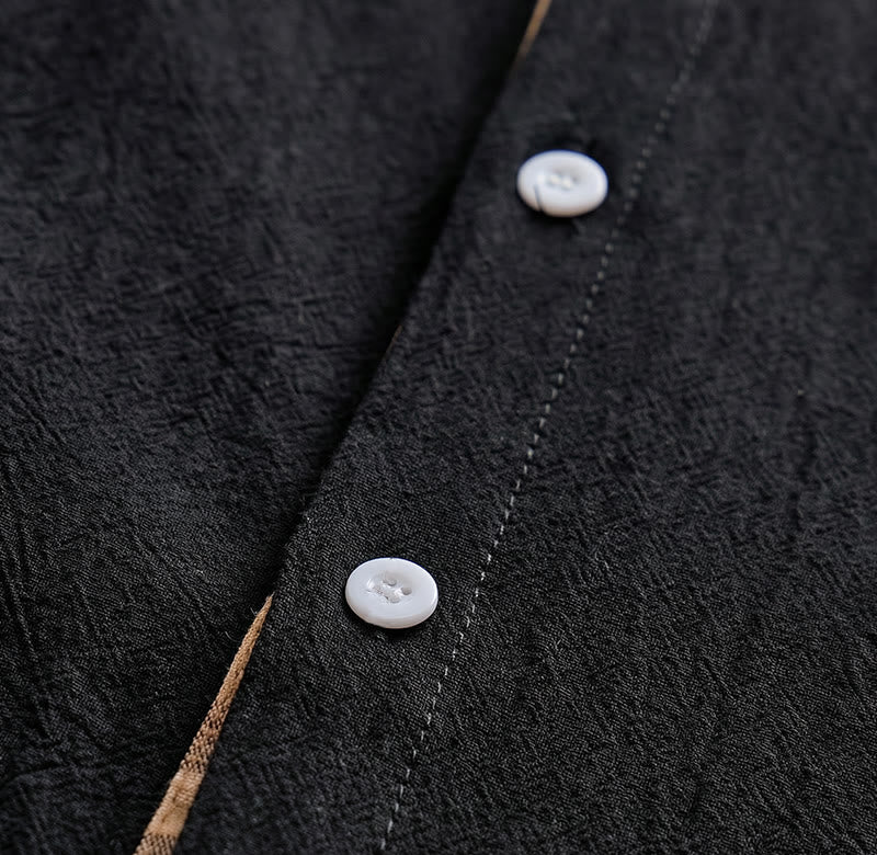 Herrenhemd im Vintage-Stil aus Baumwolle mit Karomuster und Patchwork - image 10
