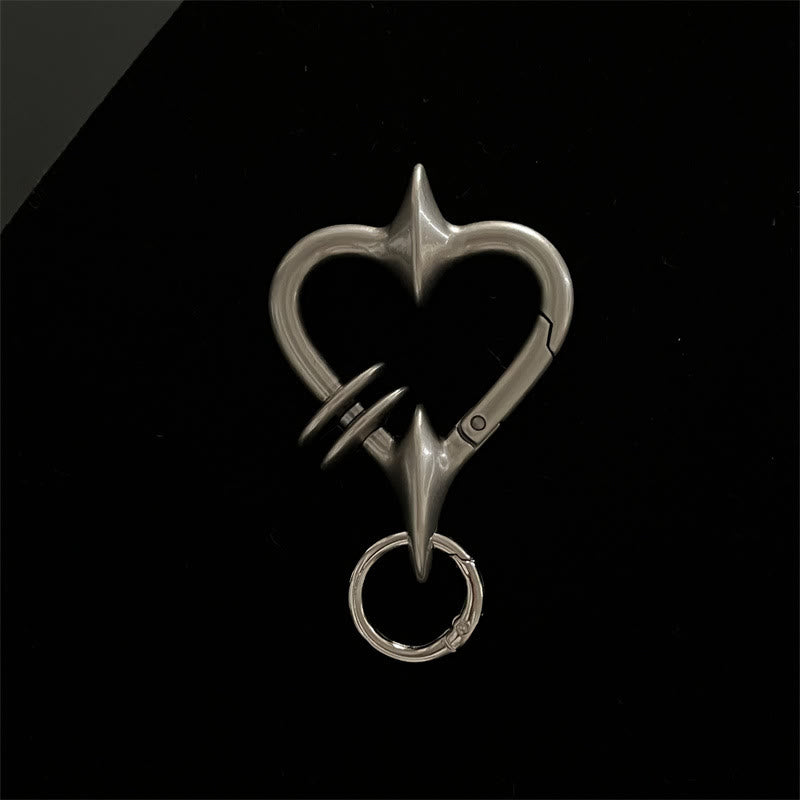 Gothic-abstrakte Metall-Schlüsselanhänger-Kollektion für Camping - Antikes Silberherz - image 7