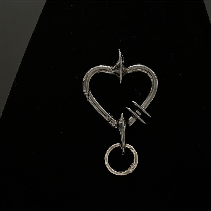 Gothic-abstrakte Metall-Schlüsselanhänger-Kollektion für Camping - Graues Herz - image 10