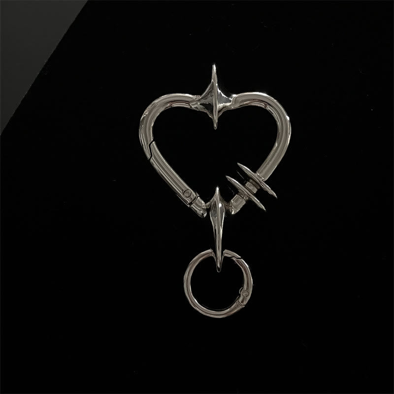 Gothic-abstrakte Metall-Schlüsselanhänger-Kollektion für Camping - Silbernes Herz - image 8