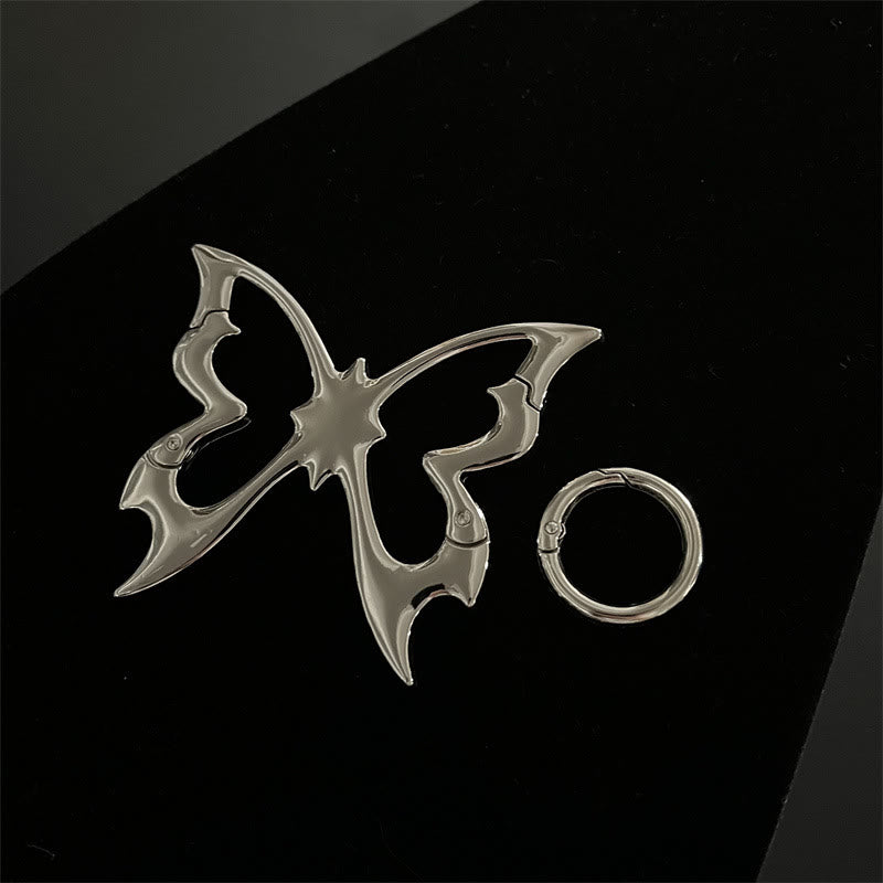 Gothic-abstrakte Metall-Schlüsselanhänger-Kollektion für Camping - Antiker silberner Schmetterling - image 3