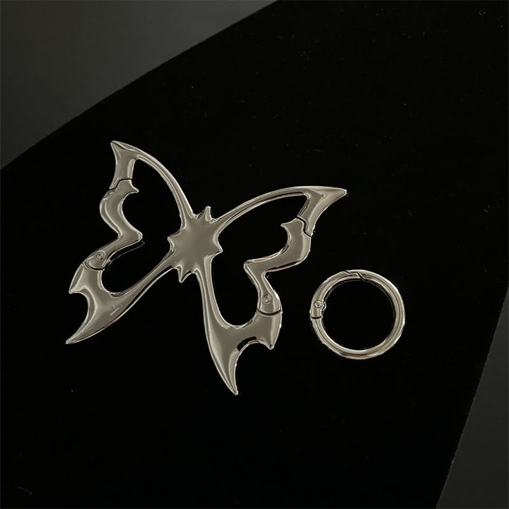 Gothic-abstrakte Metall-Schlüsselanhänger-Kollektion für Camping - Antiker silberner Schmetterling - image 3
