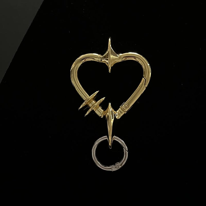 Gothic-abstrakte Metall-Schlüsselanhänger-Kollektion für Camping - Goldenes Herz - image 9