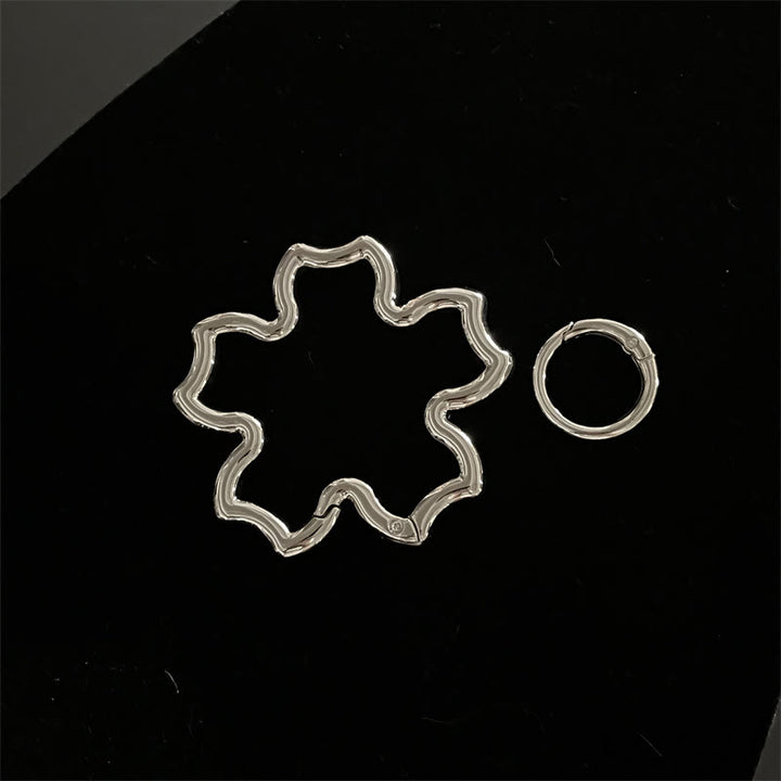 Gothic-abstrakte Metall-Schlüsselanhänger-Kollektion für Camping - Silberblume - image 11