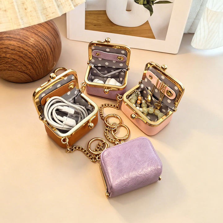 Mini-Kussrahmen-Taschenanhänger, kleiner Münzbeutel-Schlüsselanhänger - image 2