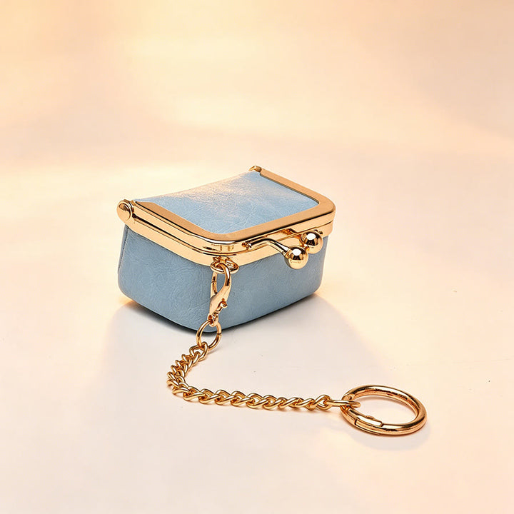Mini-Kussrahmen-Taschenanhänger, kleiner Münzbeutel-Schlüsselanhänger - Blau - image 11