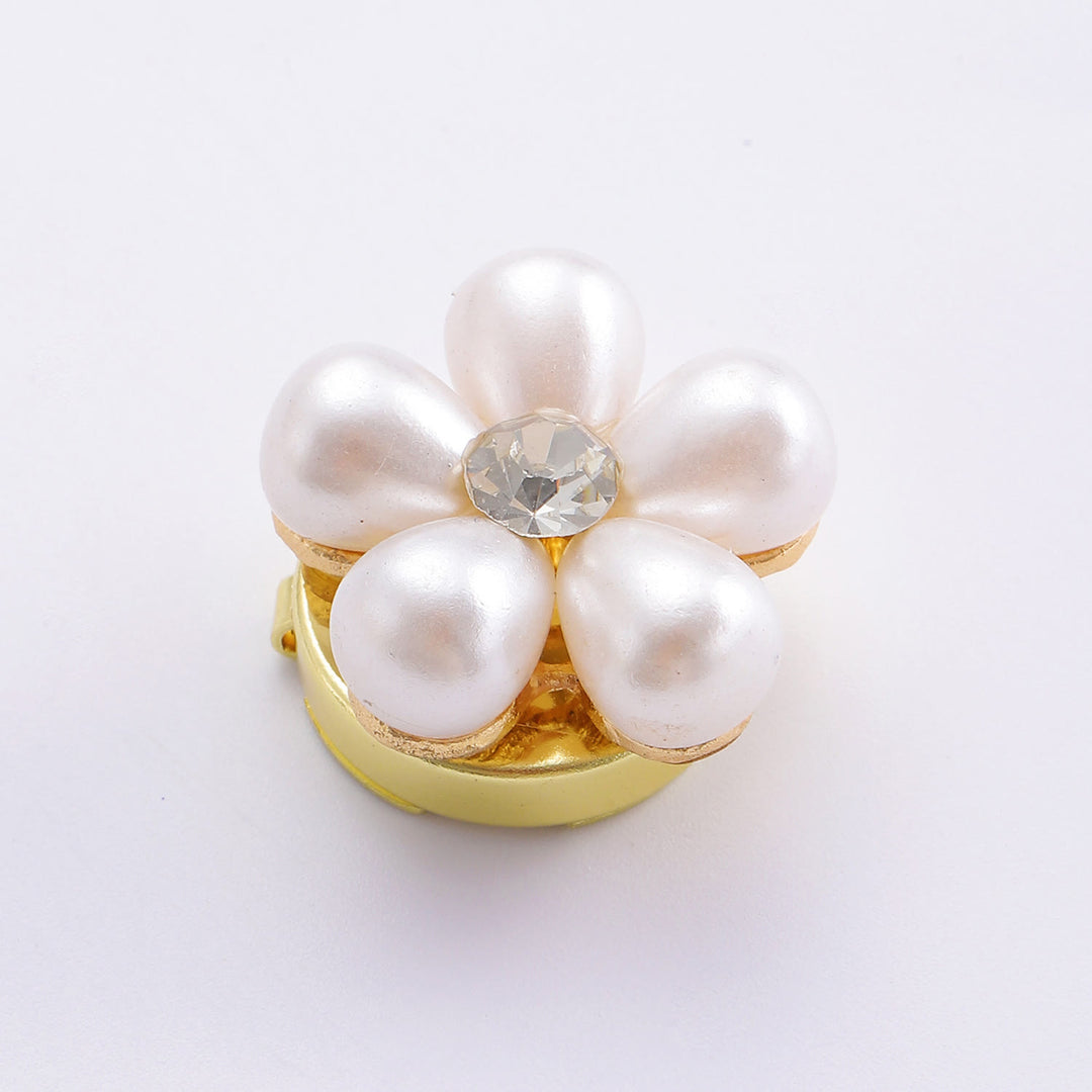 1 Paar elegante Perlmutt-Gänseblümchen-Druckknopf-Hemdknopf-Abdeckungen - image 2