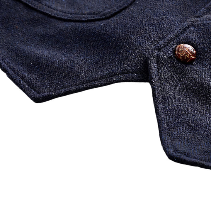 Herren-Anzugweste im amerikanischen Vintage-Stil mit Fischgrätmuster, knitterarm - image 22