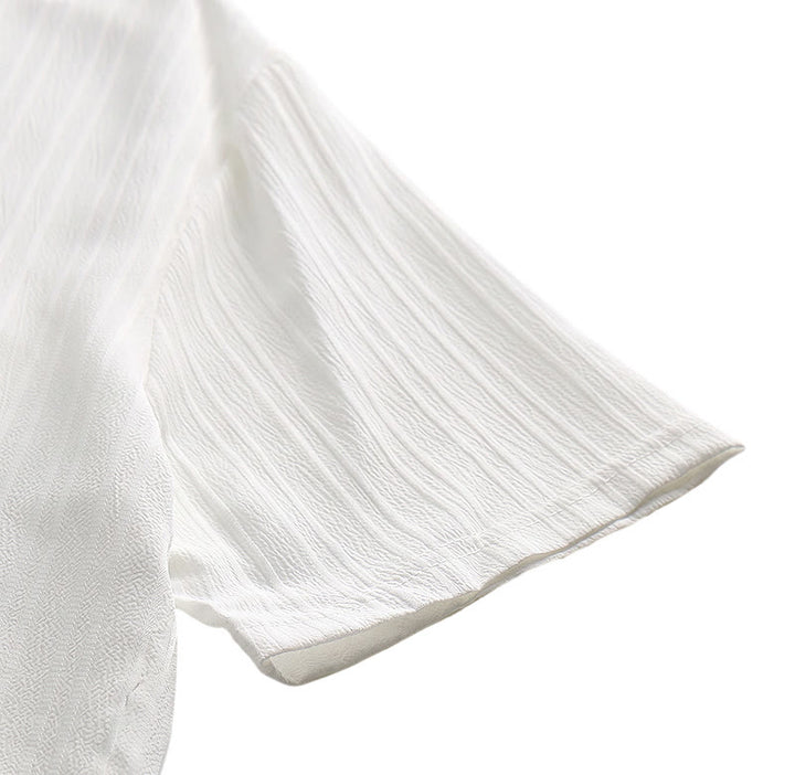 Herren-Freizeithemd aus Baumwoll-Leinen-Jacquard mit Streifenmuster - image 22