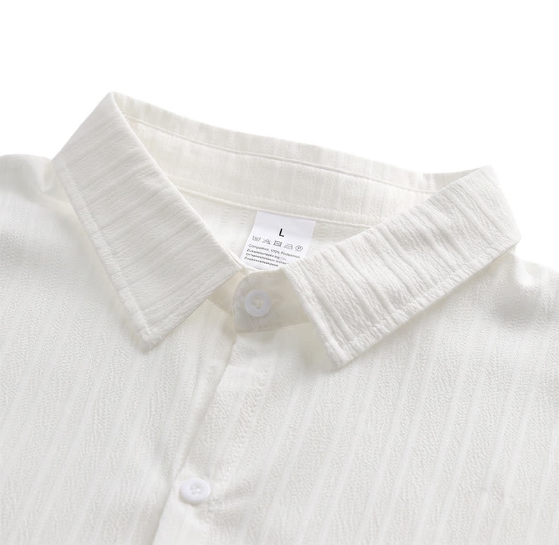 Herren-Freizeithemd aus Baumwoll-Leinen-Jacquard mit Streifenmuster - image 20