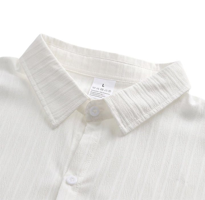 Herren-Freizeithemd aus Baumwoll-Leinen-Jacquard mit Streifenmuster - image 20