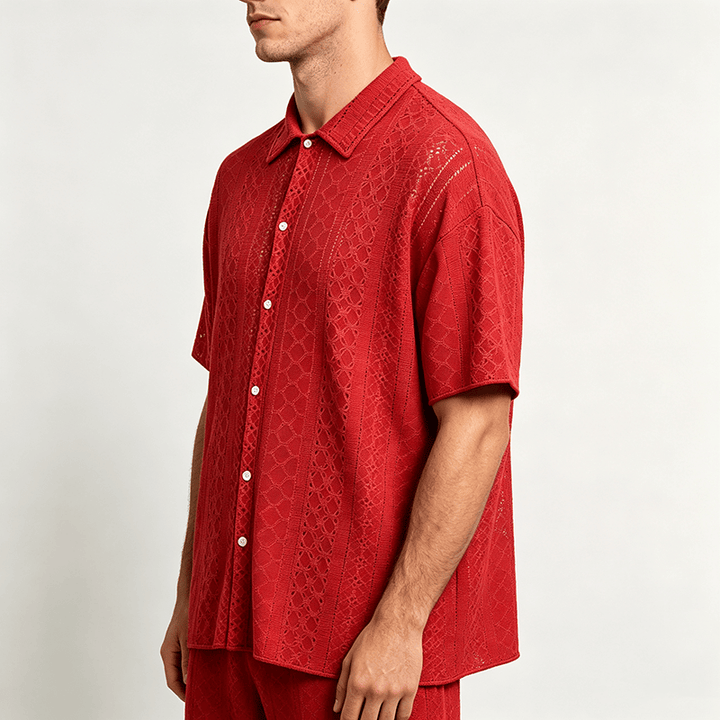 Sportliches Herren-Freizeithemd aus Jacquard-Baumwolle - image 2