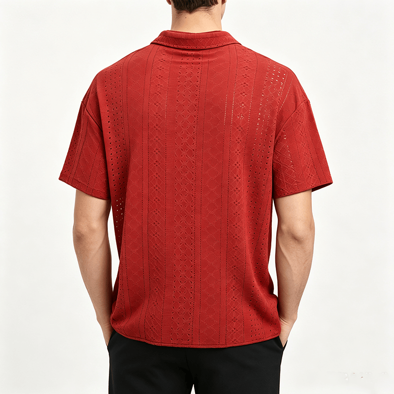 Sportliches Herren-Freizeithemd aus Jacquard-Baumwolle - image 3