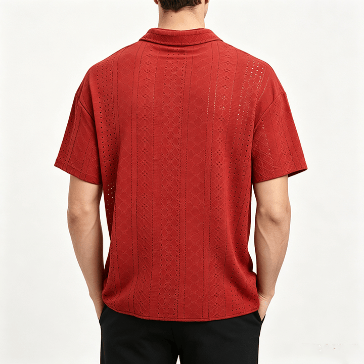 Sportliches Herren-Freizeithemd aus Jacquard-Baumwolle - image 3