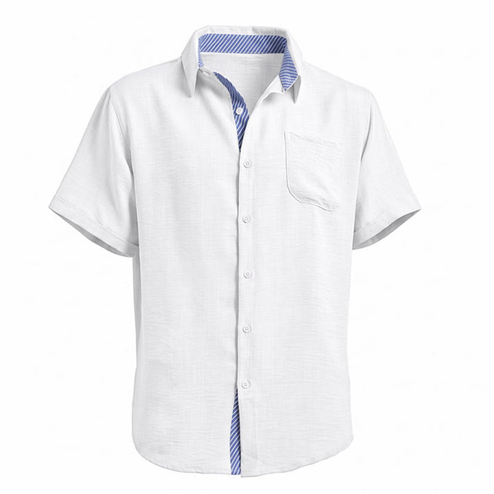 Herren-Freizeithemd mit Kontraststreifen, Innentasche und kontrastfarbenen Streifen – perfekt für den Sommer - image 16