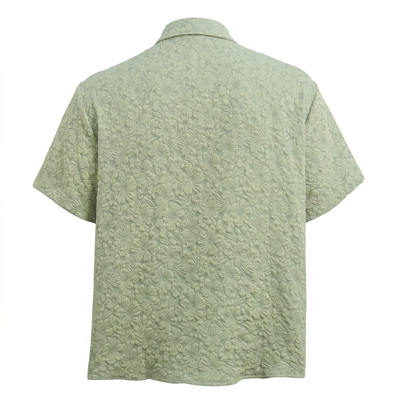 Herrenhemd aus strukturierter Baumwolle mit Blumenmuster – perfekt für Urlaub, Sommer und Alltag. - image 12
