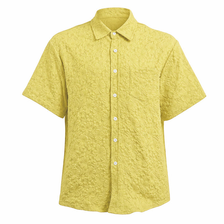 Herrenhemd aus strukturierter Baumwolle mit Blumenmuster – perfekt für Urlaub, Sommer und Alltag. - image 13