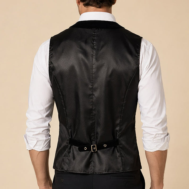 Elegante Steampunk-Anzugweste für Herren mit einem Knopf - image 2