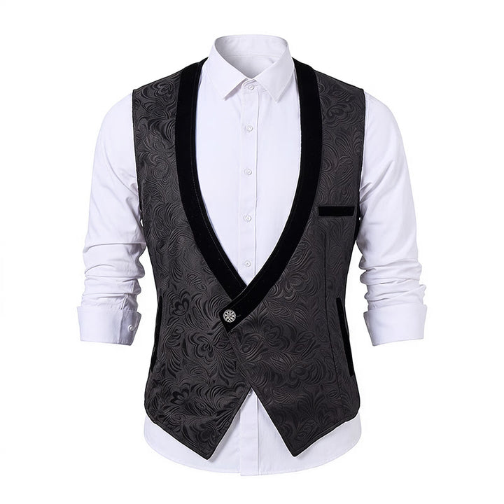 Elegante Steampunk-Anzugweste für Herren mit einem Knopf - image 9