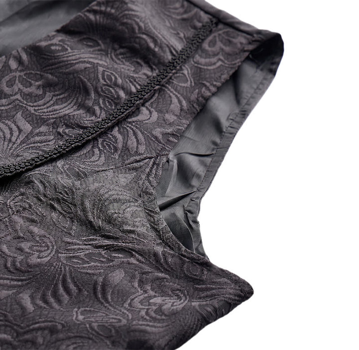 Schwarze Jacquard-Smokingweste für Herren, zweireihig. - image 7