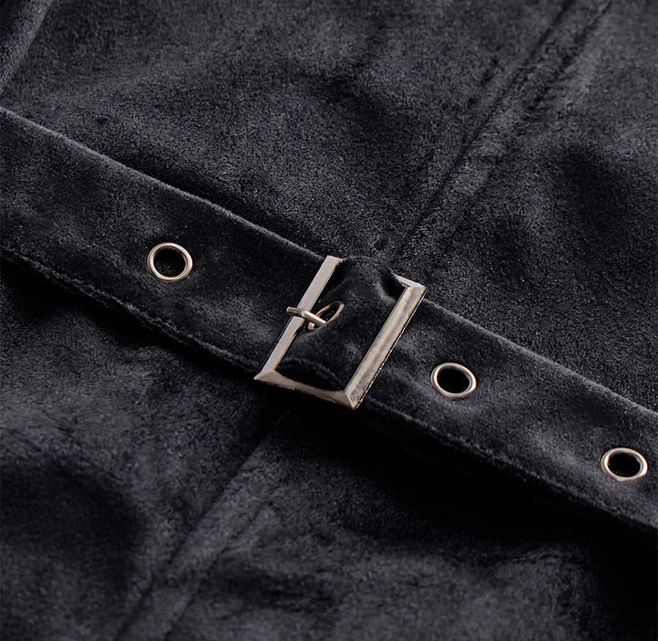 Viktorianische Herren-Steampunk-Anzugweste in Schwarz und Burgunderrot - image 6