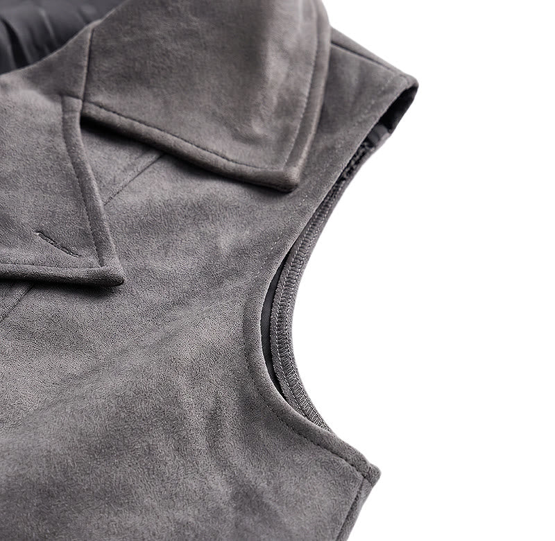 Retro-Anzugweste für Herren mit zweireihiger Knopfleiste und bronzefarbener Kette - image 14