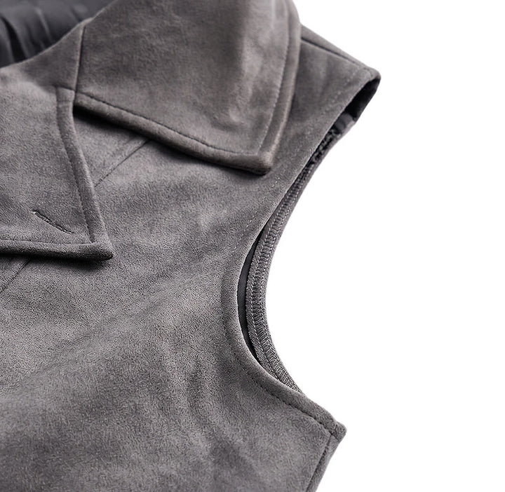 Retro-Anzugweste für Herren mit zweireihiger Knopfleiste und bronzefarbener Kette - image 14
