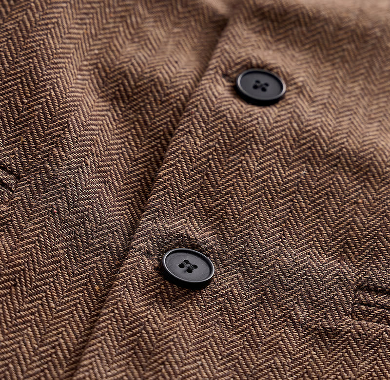 Vintage-Tweed-Anzugweste für Herren mit königlicher Kettenbrosche - image 9