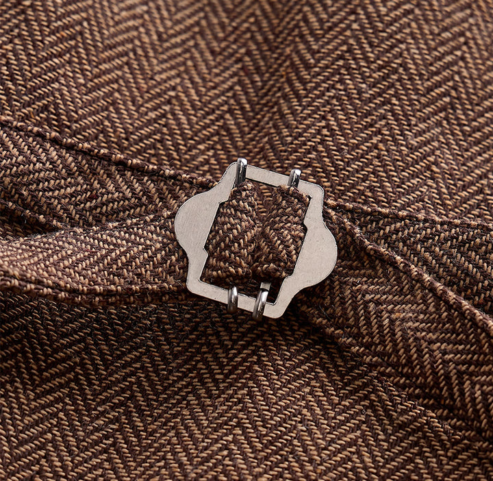 Vintage-Tweed-Anzugweste für Herren mit königlicher Kettenbrosche - image 12