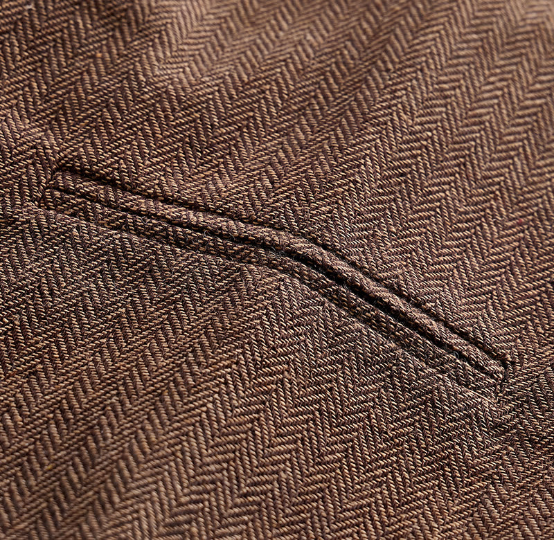Vintage-Tweed-Anzugweste für Herren mit königlicher Kettenbrosche - image 10