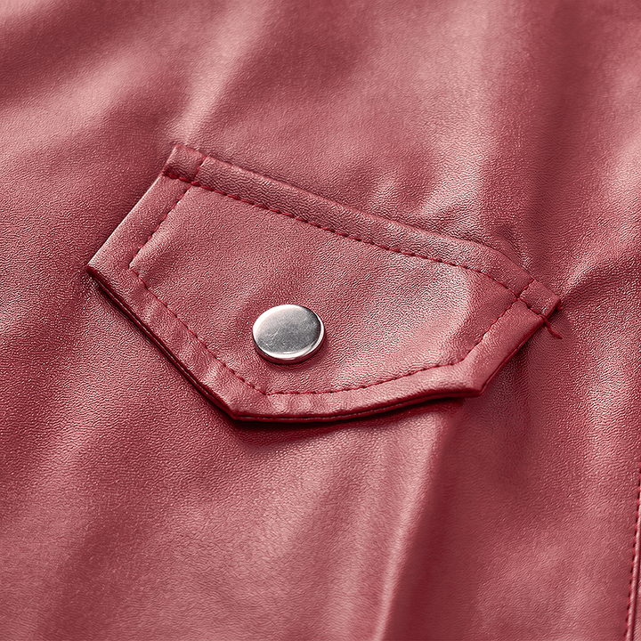 Punk-Lederweste für Herren mit asymmetrischem Reißverschluss am Revers, ideal für Motorradfahrer. - image 7