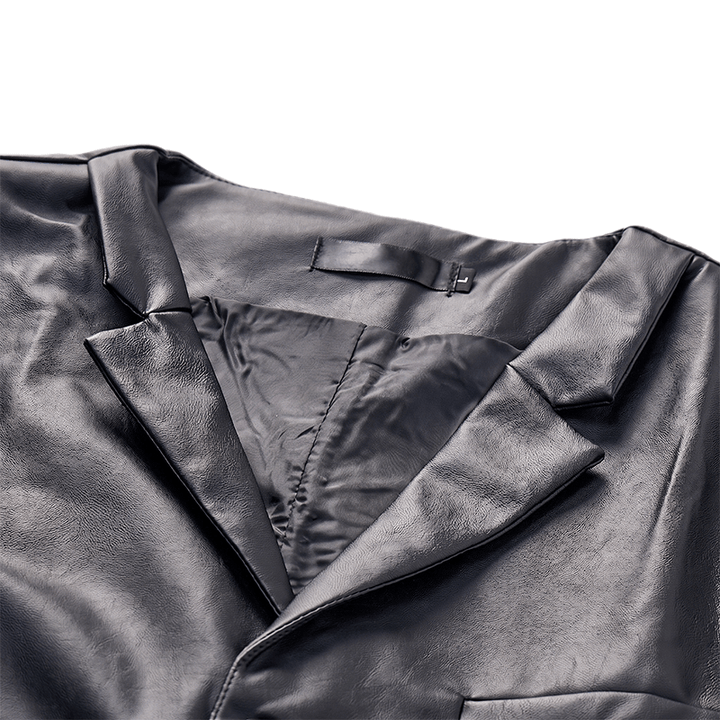 Schwarze Herren-Lederweste für den lässigen Streetstyle - image 4