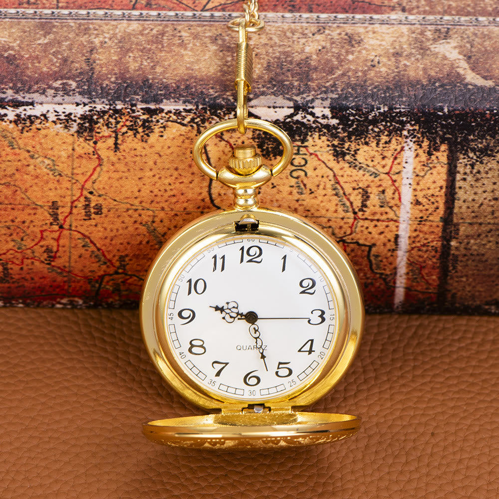 Vintage gravierte, zeitlose Taschenuhr als Erbstück - Gold - image 0