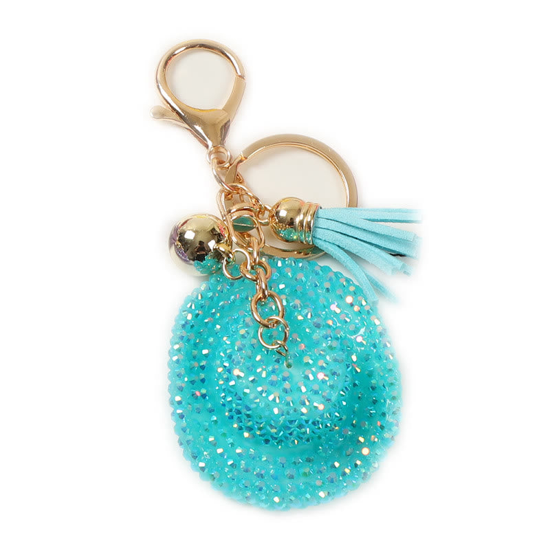 Glitzernder Schlüsselanhänger mit Strasssteinen in Form eines Cowboyhuts - Lake Blue - image 9
