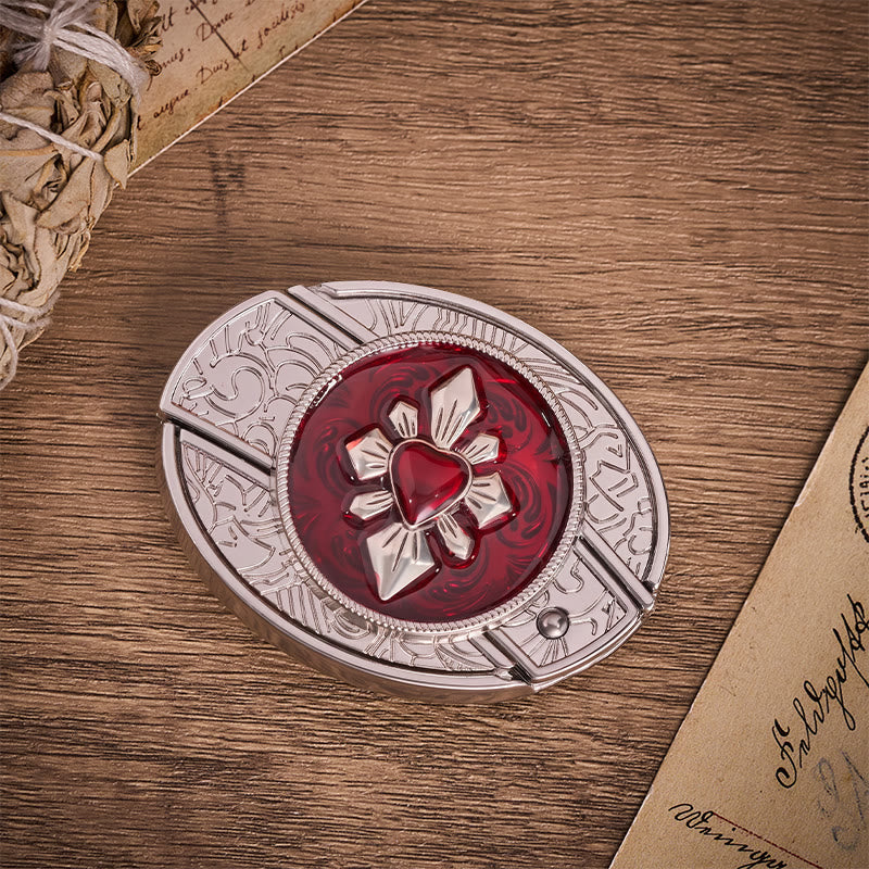 Gothic Crimson Heart DIY Verstecktes Klappmesser Schnalle Ledergürtel - image 9