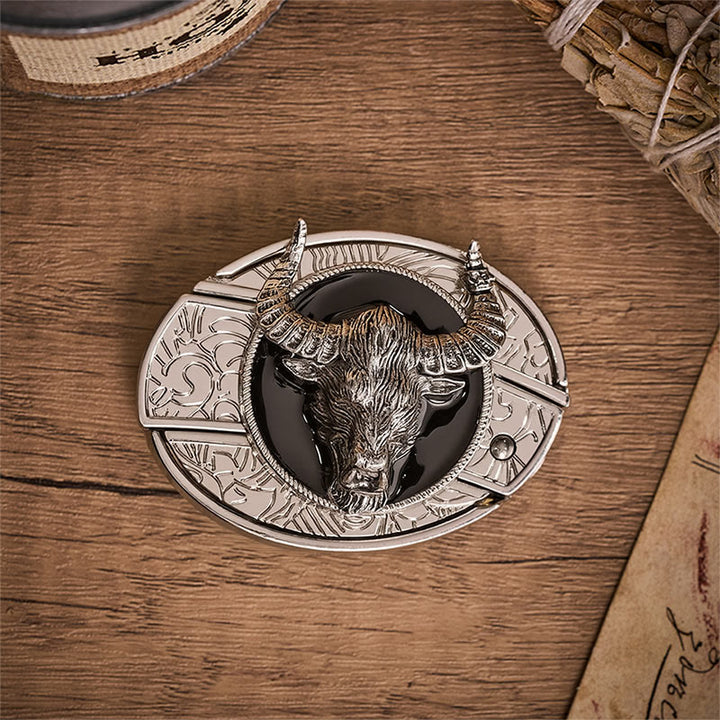 Longhorn Legend Bull Head Verstecktes Klappmesser Schnalle Ledergürtel - image 9