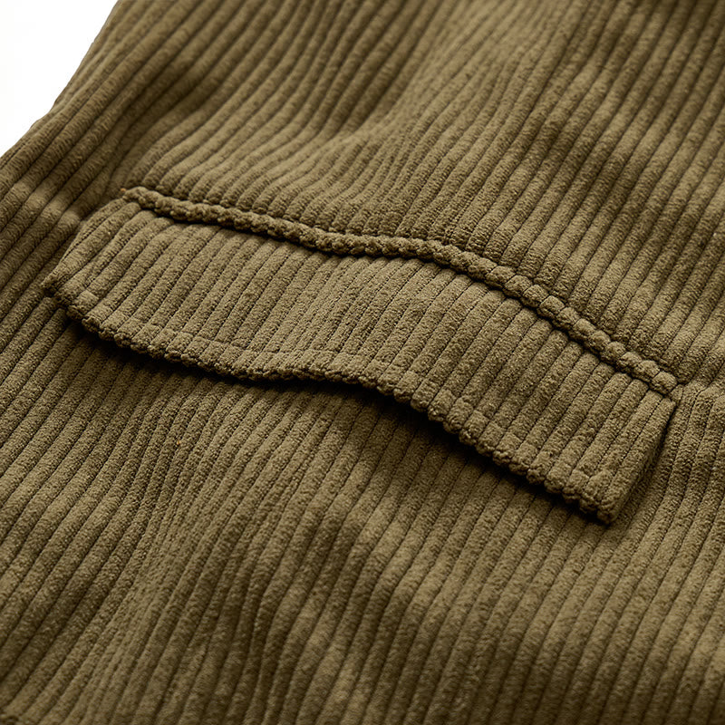 Minimalistische Cord-Anzugweste im Retro-Ivy-League-Stil mit V-Ausschnitt - image 8