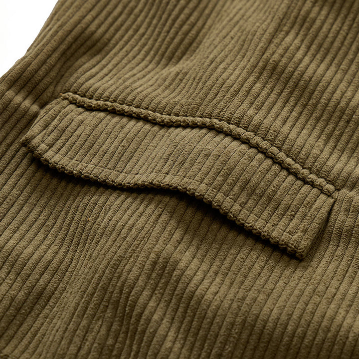 Minimalistische Cord-Anzugweste im Retro-Ivy-League-Stil mit V-Ausschnitt - image 8