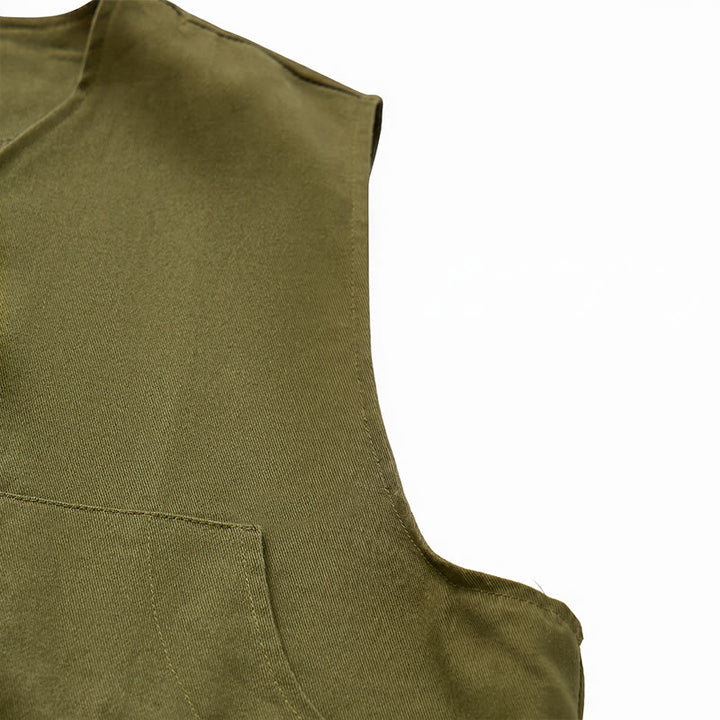 Taktische Arbeitsweste aus Canvas mit mehreren Taschen - image 10