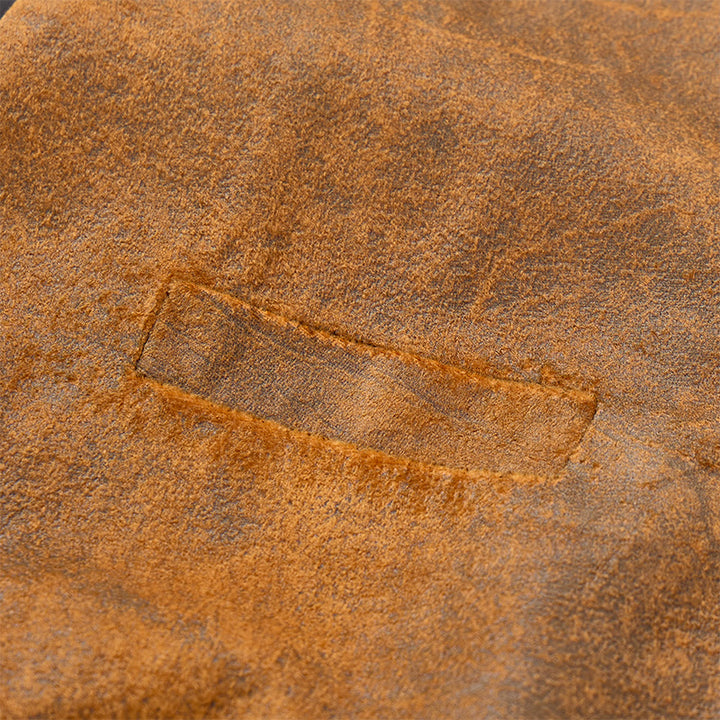 Robuste Herrenweste im Westernstil mit tabakbraunem Muster - image 6