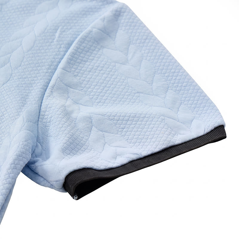 Herren Business Polohemd mit Kontrastkragen, lässig, aus Strick - image 7