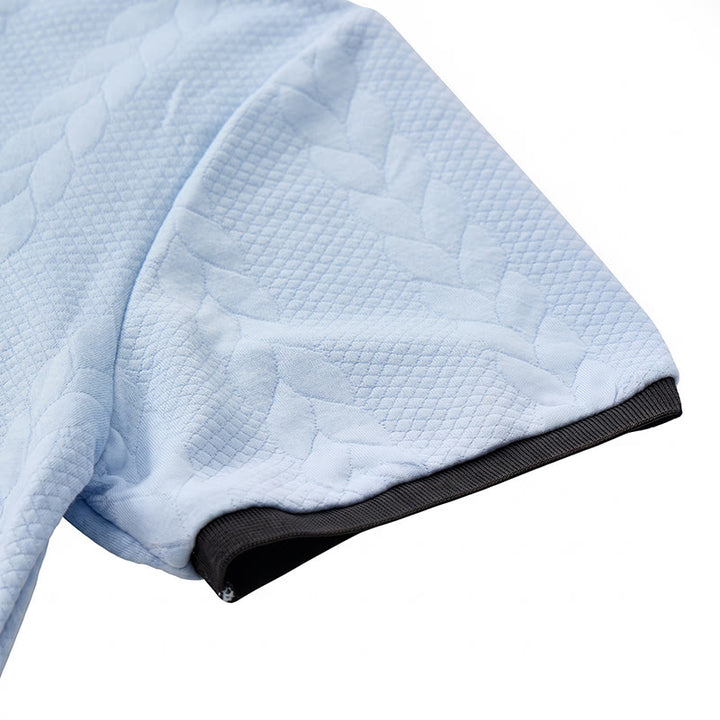 Herren Business Polohemd mit Kontrastkragen, lässig, aus Strick - image 7