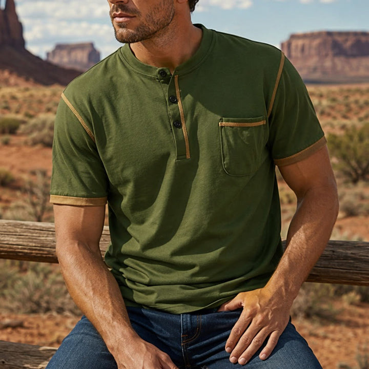 Poloshirt im Heritage-Stil mit Kontrastbesatz - Armeegrün - 3XL - image 6