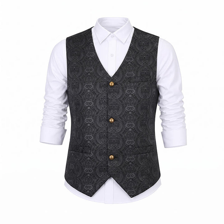 Herren-Anzugweste im Vintage-Gothic-Paisley-Muster für alle Jahreszeiten - image 14